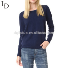 De color puro de alta calidad otoño sin respaldo Lades Fashion largo estilo suéter